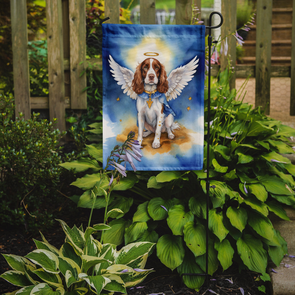 Welsh Springer Spaniel My Angel Garden Flag Mailbox Decorative Yard Banner Outside Patio Artwork for Flower Beds, Garden Size, Multicolor