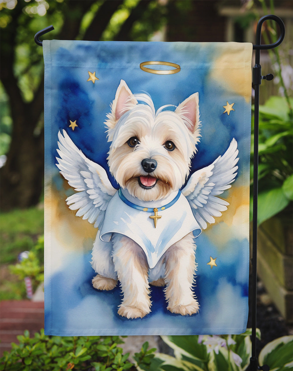 Westie My Angel Garden Flag Mailbox Decorative Yard Banner Outside Patio Artwork for Flower Beds, Garden Size, Multicolor