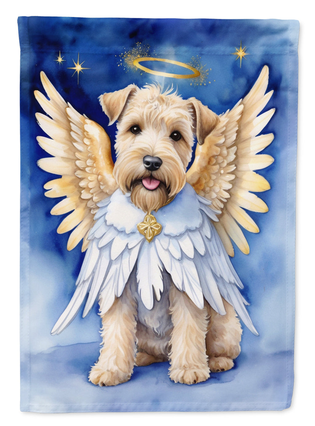 Wheaten Terrier My Angel House Flag 28x40 Porch Sleeve Pole Decorative Outside Yard Banner Artwork Wall Hanging, Polyester