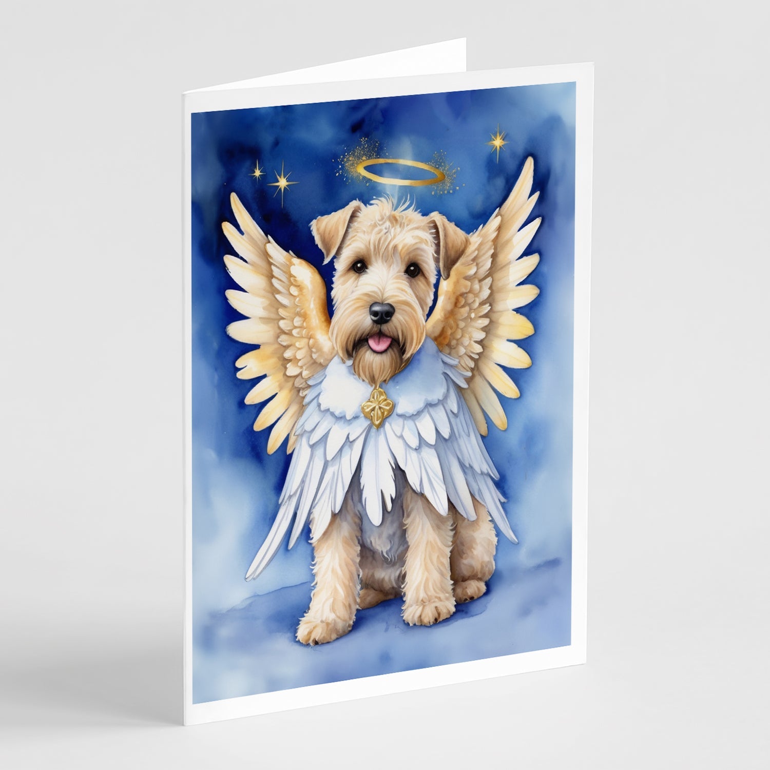 Wheaten Terrier My Angel Greeting Cards Pack of 8 Blank Cards with Envelopes Whimsical A7 Size 5x7