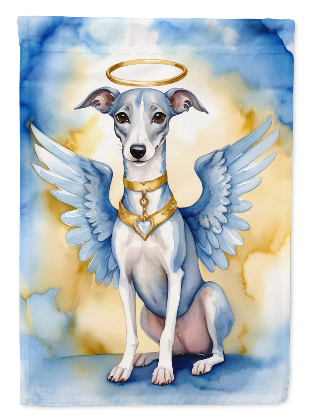 Whippet My Angel Garden Flag Mailbox Decorative Yard Banner Outside Patio Artwork for Flower Beds, Garden Size, Multicolor