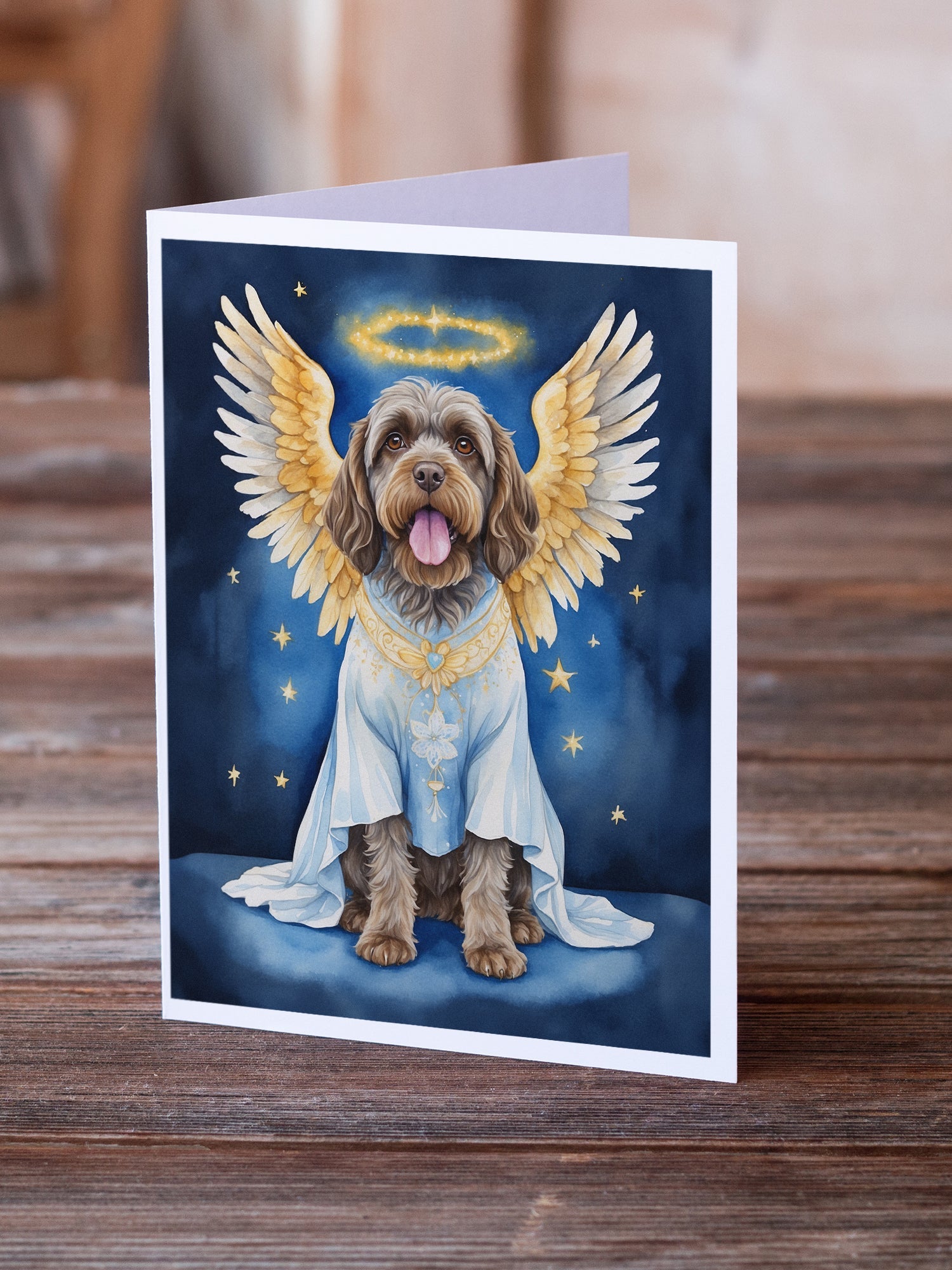 Wirehaired Pointing Griffon My Angel Greeting Cards Pack of 8 Blank Cards with Envelopes Whimsical A7 Size 5x7