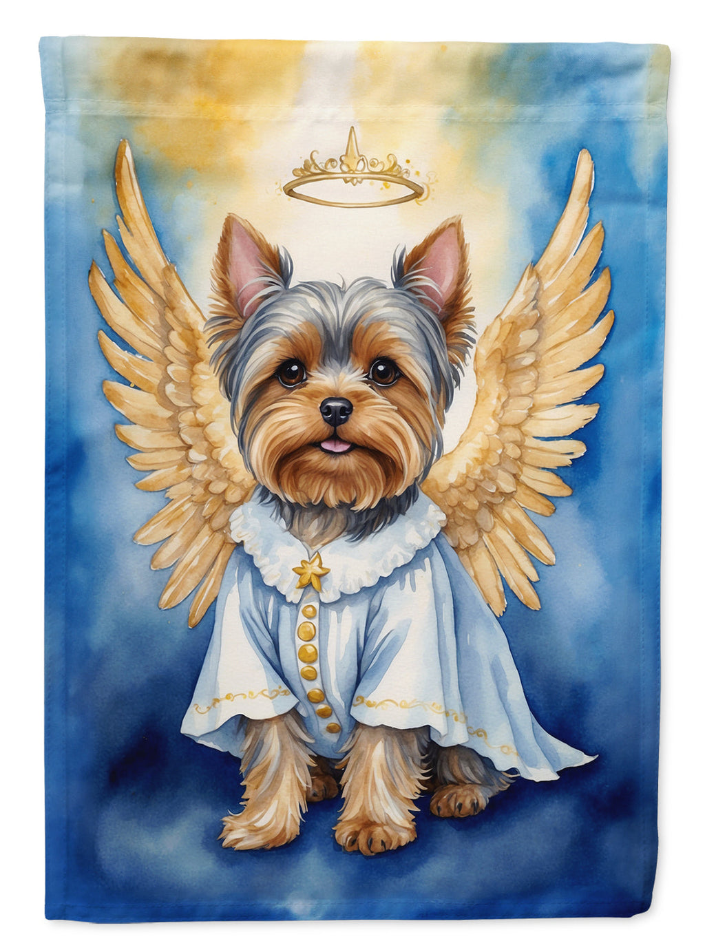 Yorkshire Terrier My Angel House Flag 28x40 Porch Sleeve Pole Decorative Outside Yard Banner Artwork Wall Hanging, Polyester