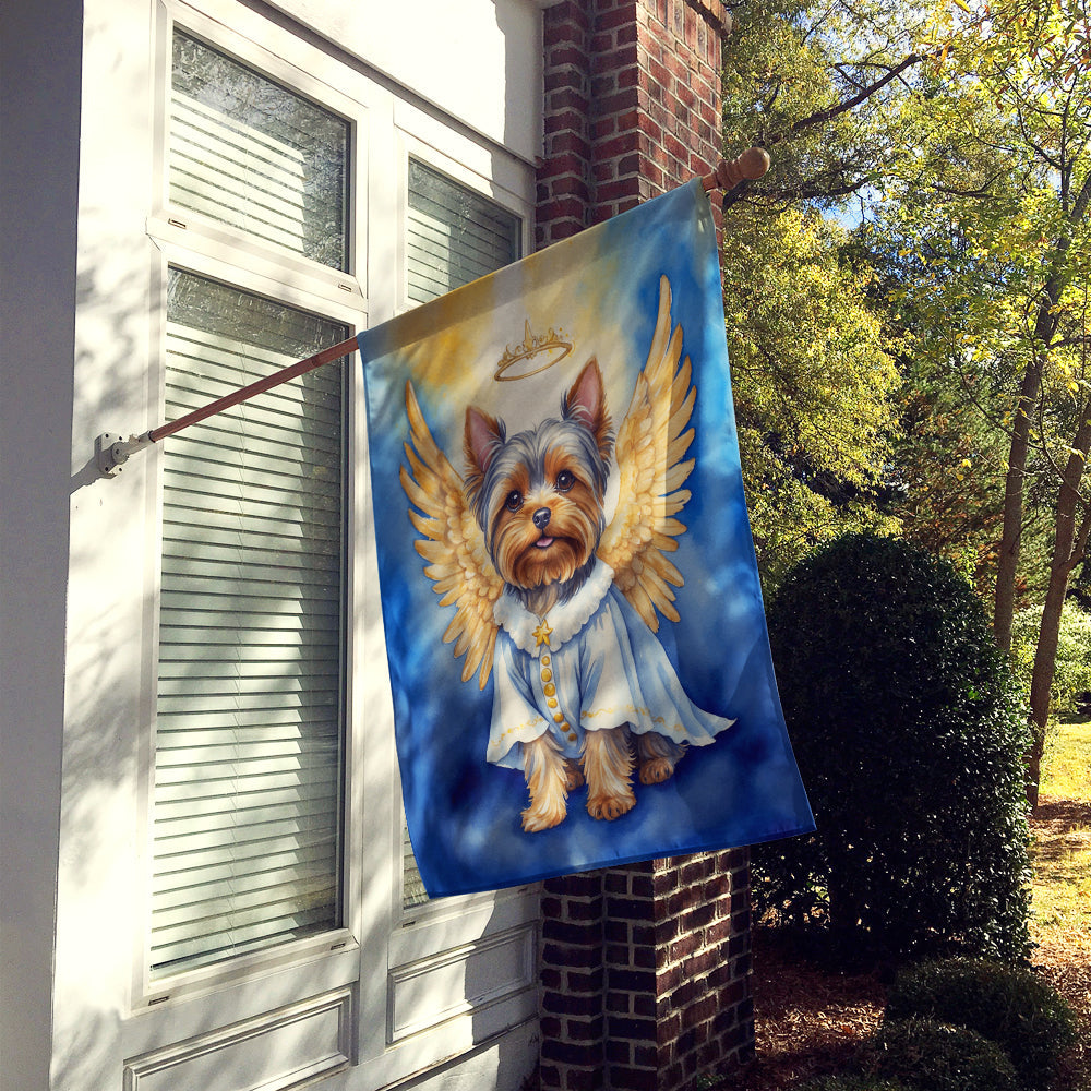 Yorkshire Terrier My Angel House Flag 28x40 Porch Sleeve Pole Decorative Outside Yard Banner Artwork Wall Hanging, Polyester