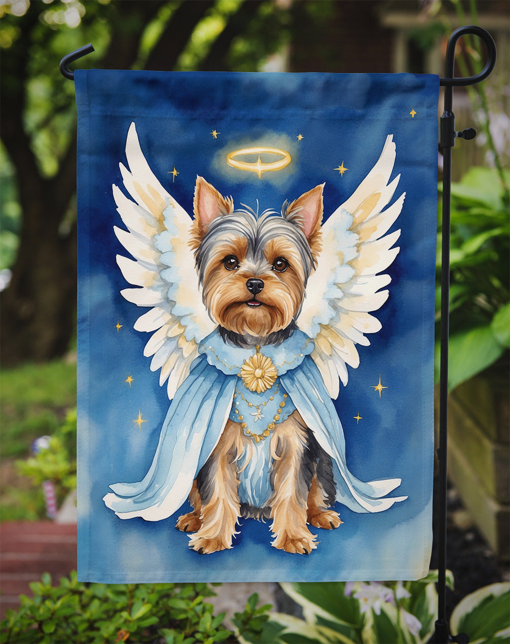 Yorkshire Terrier My Angel Garden Flag Mailbox Decorative Yard Banner Outside Patio Artwork for Flower Beds, Garden Size, Multicolor