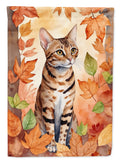Ocicat Cat in Fall Leaves Garden Flag Mailbox Decorative Yard Banner Outside Patio Artwork for Flower Beds, Garden Size, Multicolor
