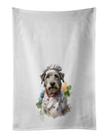 Irish Wolfhound Chef Kitchen Towel Set of 2 White Dish Towels Decorative Bathroom Hand towel for Hand, Face, Hair, Yoga, Tea, Dishcloth, 19 X 28", White