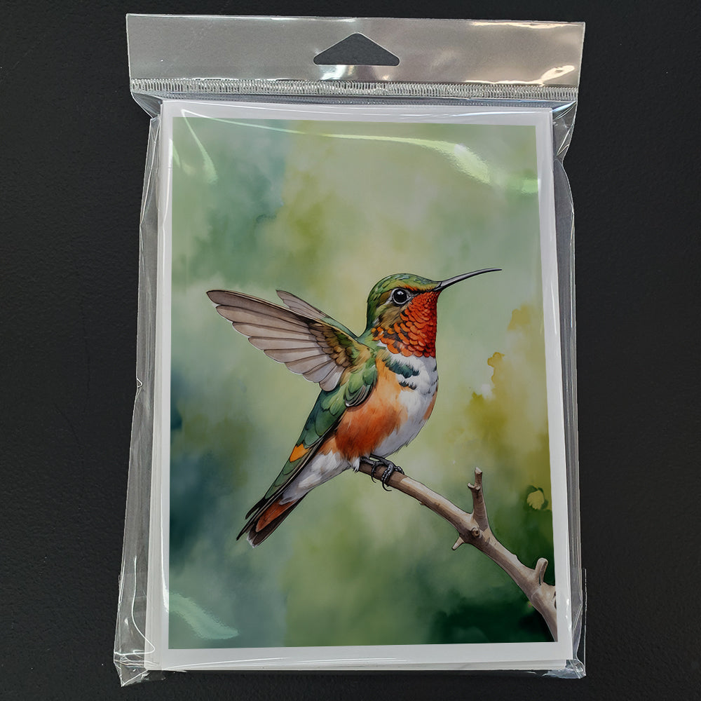 Allens Hummingbird Greeting Cards Pack of 8 Blank Cards with Envelopes Whimsical A7 Size 5x7