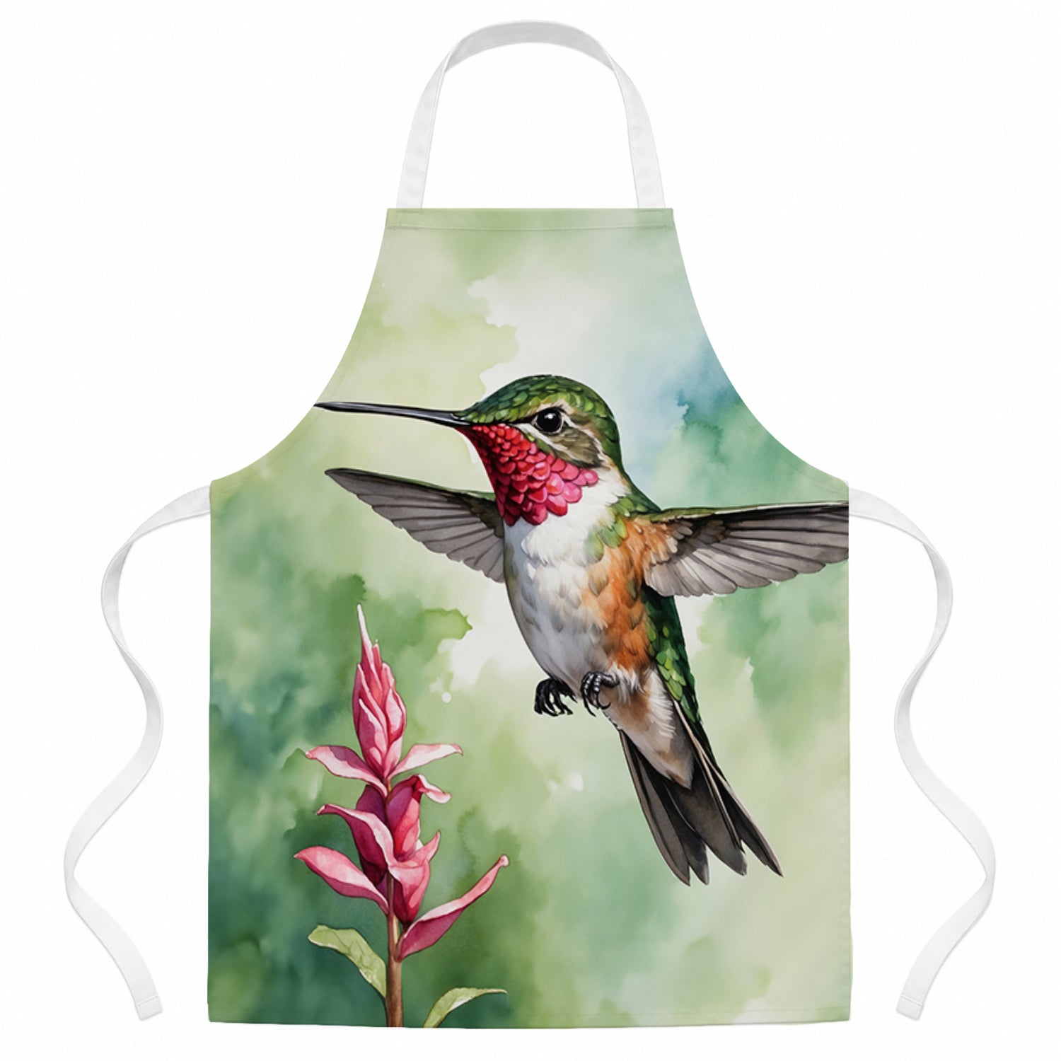 Calliope Hummingbird Apron Cooking Kitchen Server Baking Crafts Gardening for Adult Women Men, Unisex, Large, Multicolor