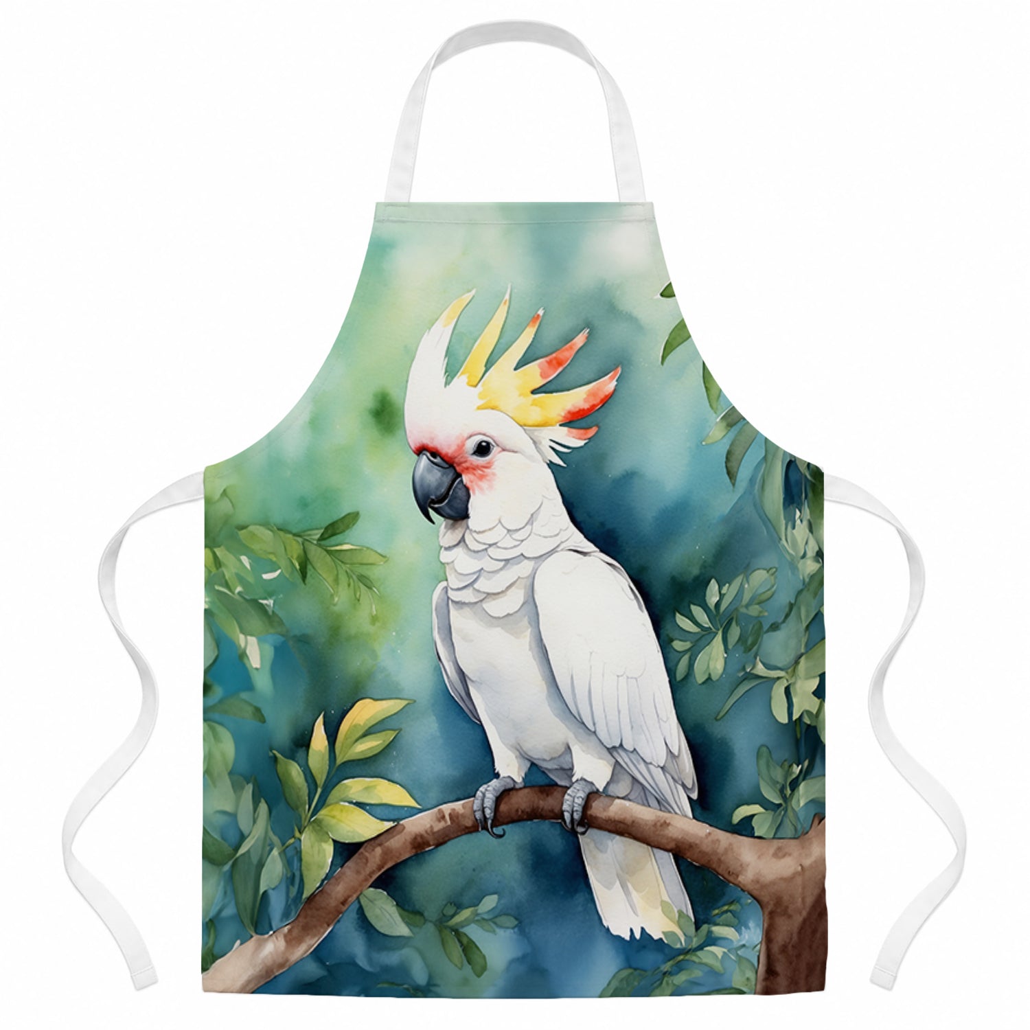 Cockatoo Apron Cooking Kitchen Server Baking Crafts Gardening for Adult Women Men, Unisex, Large, Multicolor