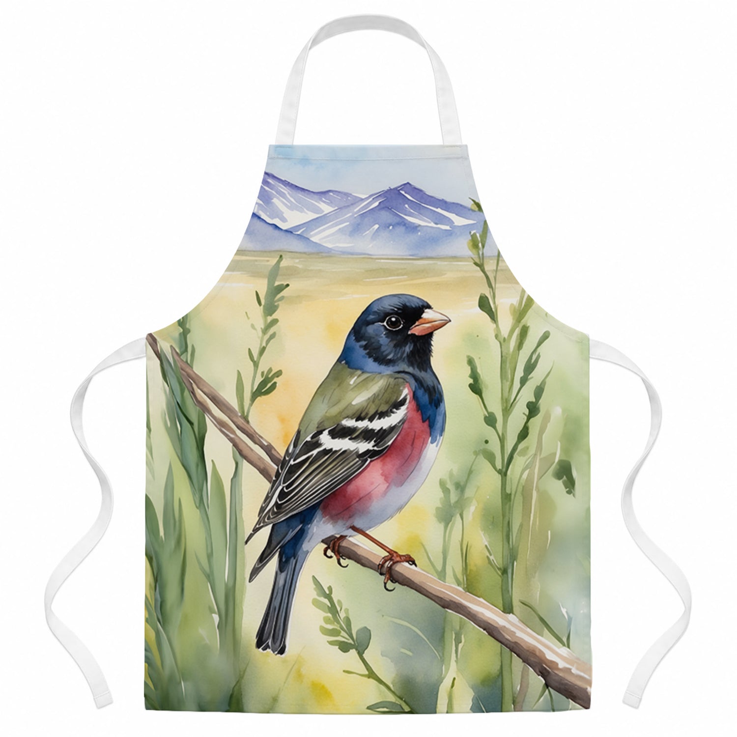 Colorado Lark Bunting Apron Cooking Kitchen Server Baking Crafts Gardening for Adult Women Men, Unisex, Large, Multicolor