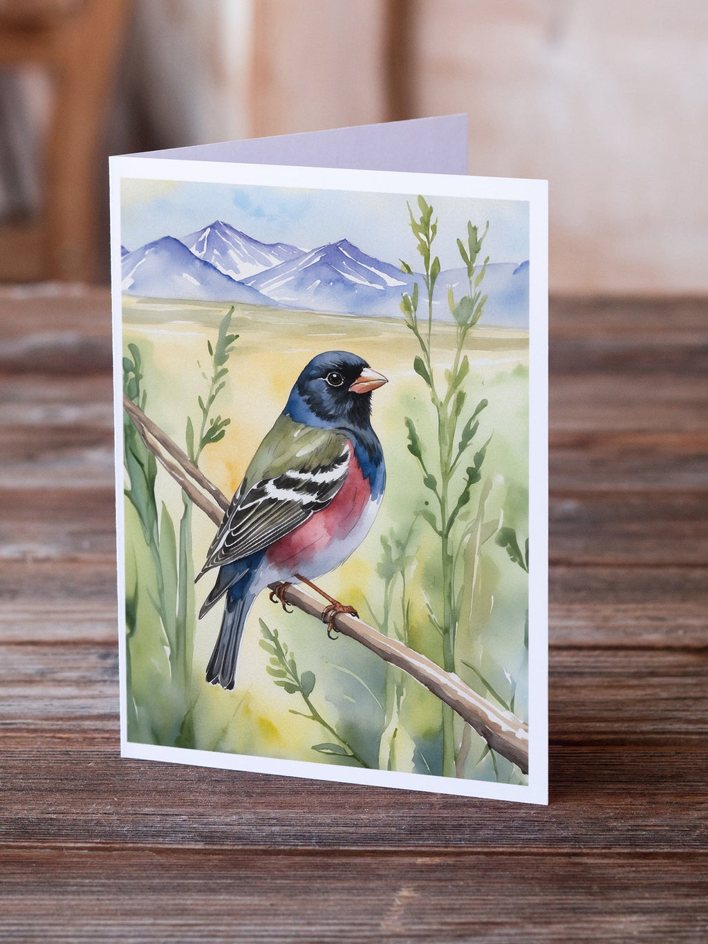 Colorado Lark Bunting Greeting Cards Pack of 8 Blank Cards with Envelopes Whimsical A7 Size 5x7