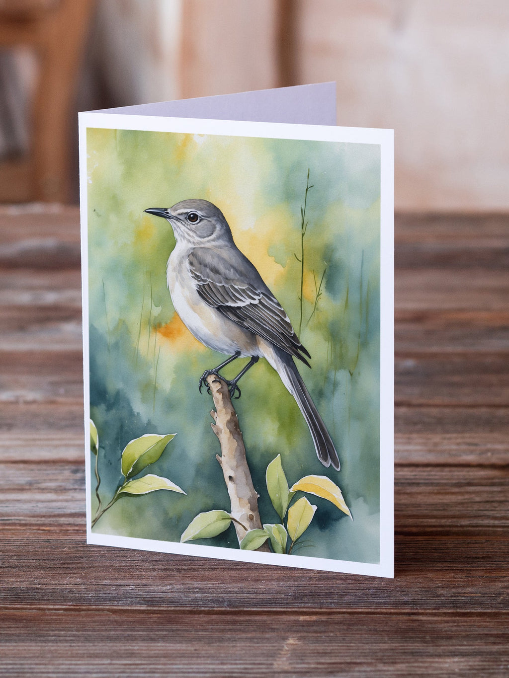 Florida Northern Mockingbird Greeting Cards Pack of 8 Blank Cards with Envelopes Whimsical A7 Size 5x7