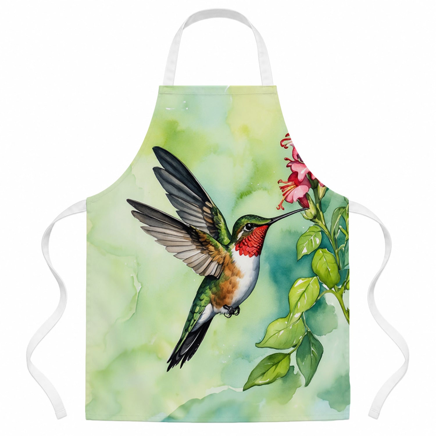 Rubythroated Hummingbird Apron Cooking Kitchen Server Baking Crafts Gardening for Adult Women Men, Unisex, Large, Multicolor