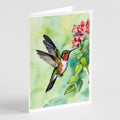 Rubythroated Hummingbird Greeting Cards Pack of 8 Blank Cards with Envelopes Whimsical A7 Size 5x7