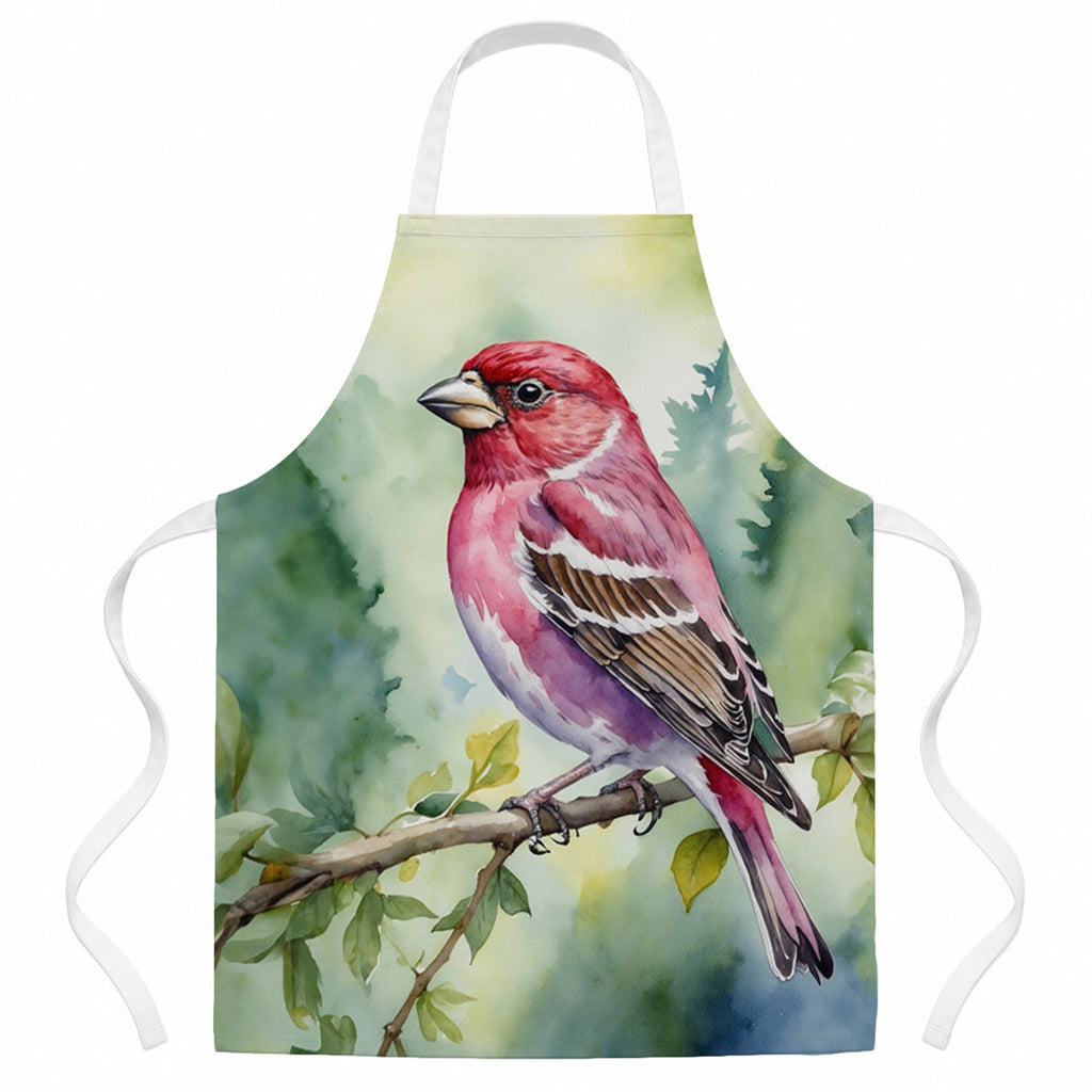 New Hampshire Purple Finch Apron Cooking Kitchen Server Baking Crafts Gardening for Adult Women Men, Unisex, Large, Multicolor
