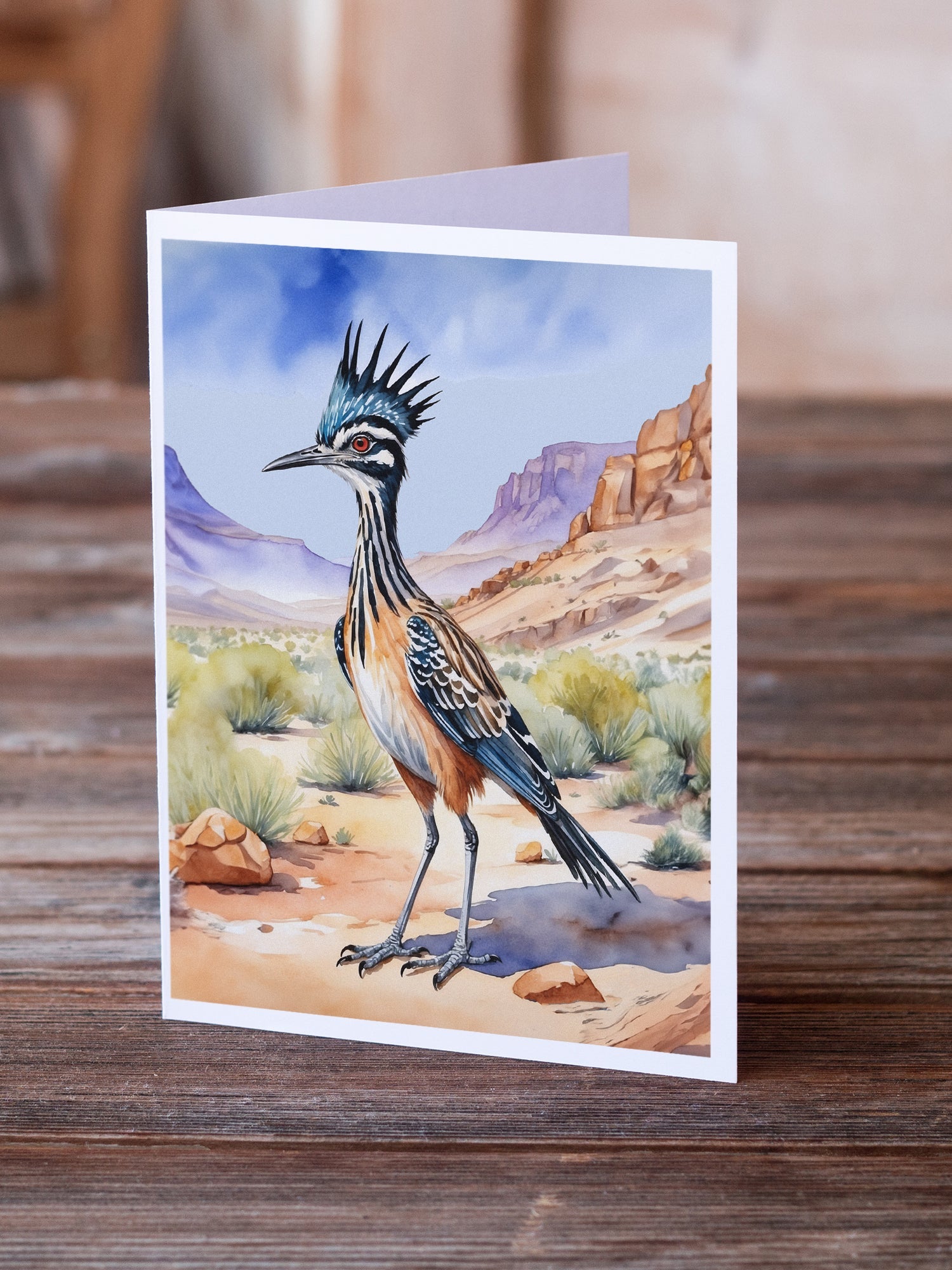 New Mexico Greater Roadrunner Greeting Cards Pack of 8 Blank Cards with Envelopes Whimsical A7 Size 5x7