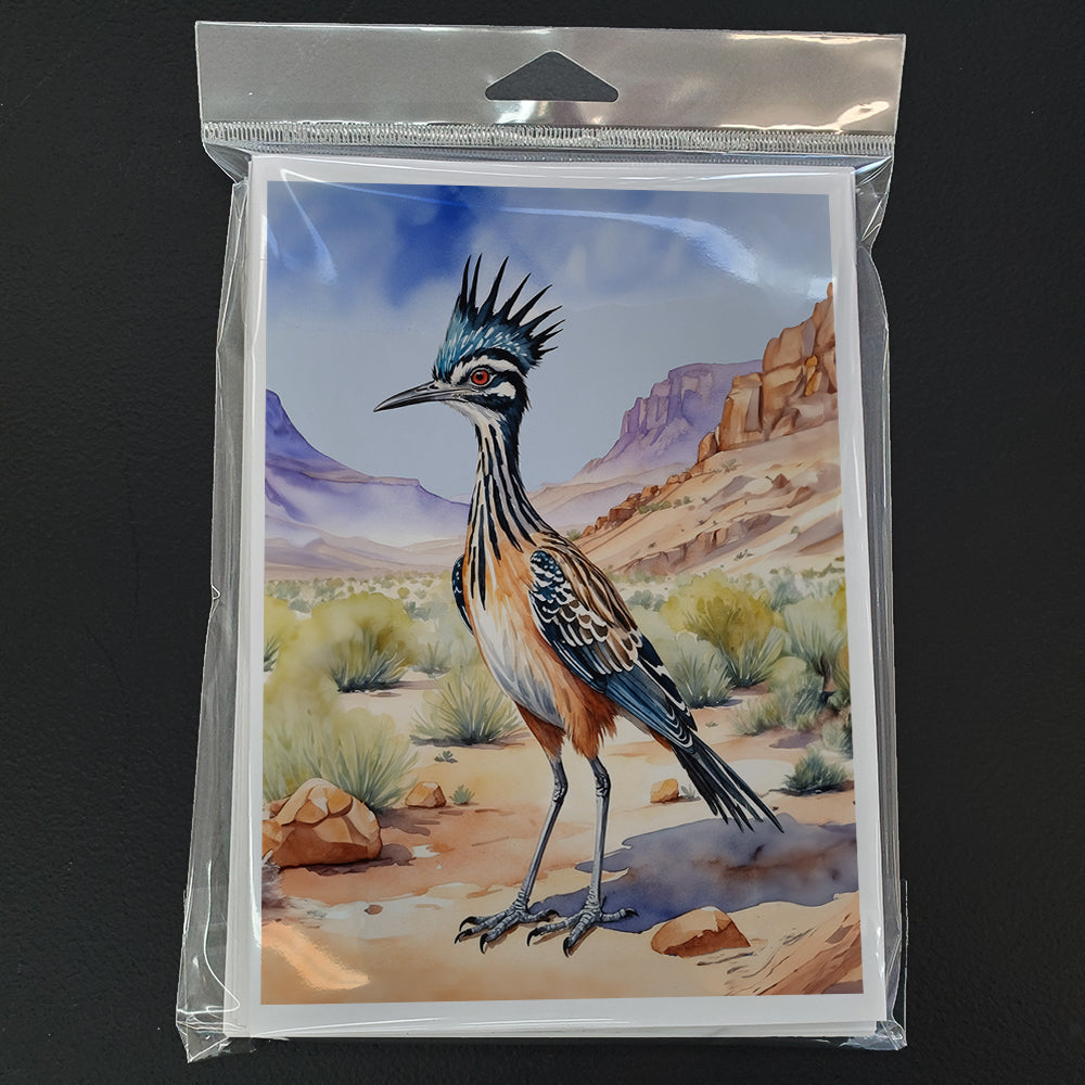 New Mexico Greater Roadrunner Greeting Cards Pack of 8 Blank Cards with Envelopes Whimsical A7 Size 5x7