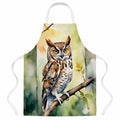Eastern Screech Owl Apron Cooking Kitchen Server Baking Crafts Gardening for Adult Women Men, Unisex, Large, Multicolor