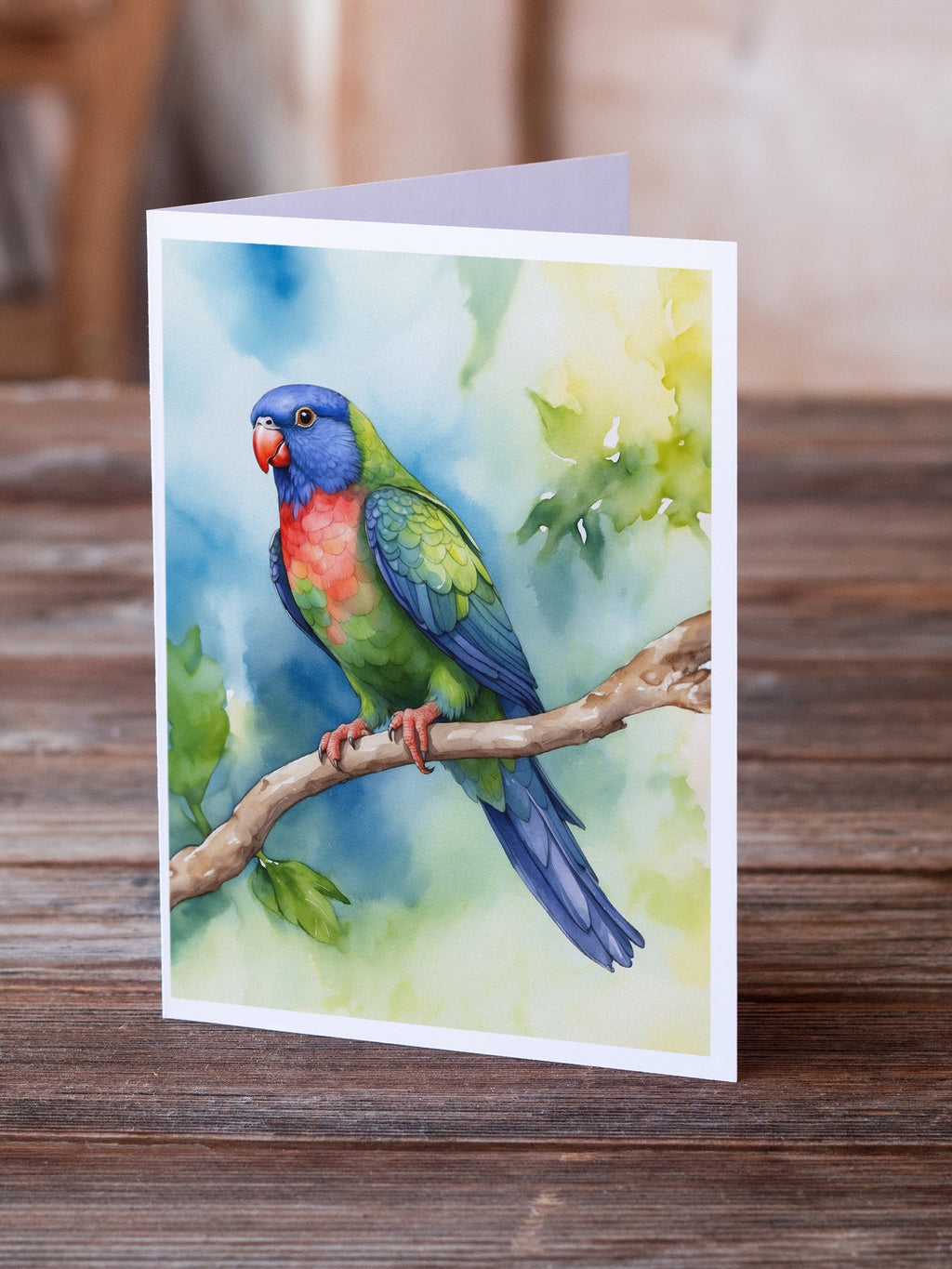 Pionus Greeting Cards Pack of 8 Blank Cards with Envelopes Whimsical A7 Size 5x7