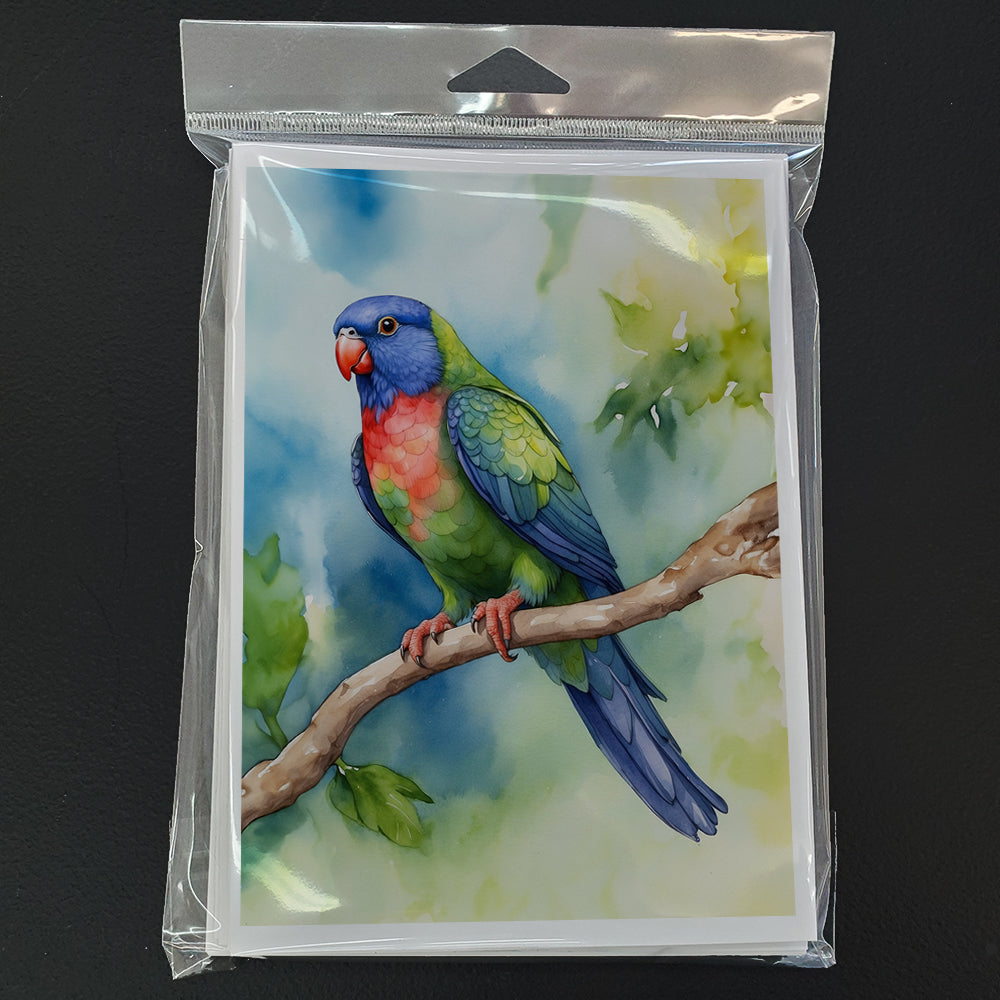 Pionus Greeting Cards Pack of 8 Blank Cards with Envelopes Whimsical A7 Size 5x7
