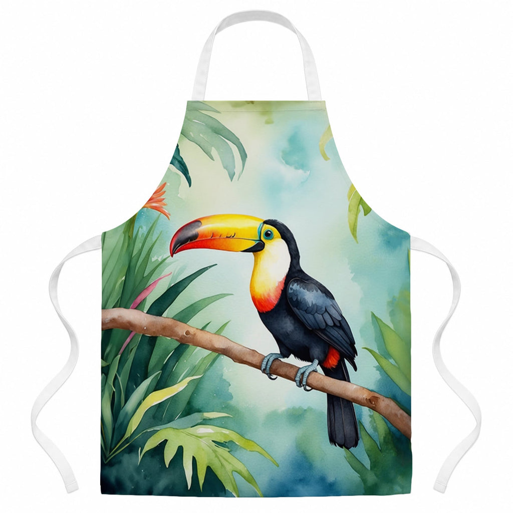 Toucan Apron Cooking Kitchen Server Baking Crafts Gardening for Adult Women Men, Unisex, Large, Multicolor