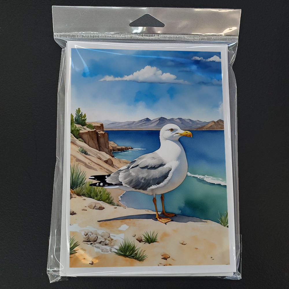Utah California Gull Greeting Cards Pack of 8 Blank Cards with Envelopes Whimsical A7 Size 5x7