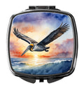 Pelican Sunset Flight Ocean Watercolor Compact Mirror Decorative Travel Makeup Mirror for Women Girls Gifts Pocket Makeup Mirror Folding Handheld