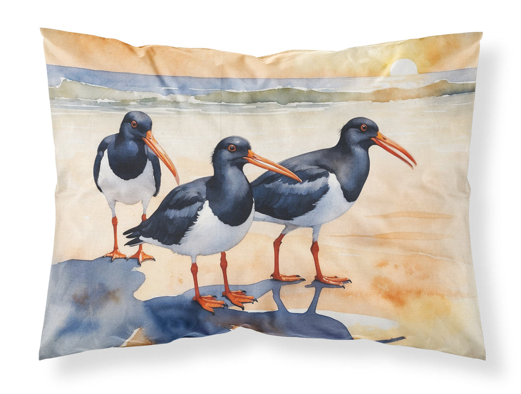 Oystercatchers Coastal Shoreline Watercolor Standard Pillowcase Lightweight Super Soft Easy Care Decorative Artwork Pillowcase, Standard
