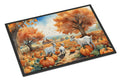 Autumn Goats Doormat Indoor Outdoor 24H X 36W Front Door Mat Rugs for Entryway, Non Slip Washable Low Pile,