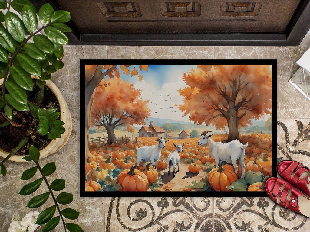 Autumn Goats Doormat Indoor Outdoor 24H X 36W Front Door Mat Rugs for Entryway, Non Slip Washable Low Pile,
