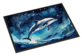 Dolphin in a Starry Sea Doormat Indoor Outdoor 24H X 36W Front Door Mat Rugs for Entryway, Non Slip Washable Low Pile,