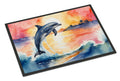 Dolphin Leaping at Sunrise Doormat Indoor Outdoor 24H X 36W Front Door Mat Rugs for Entryway, Non Slip Washable Low Pile,