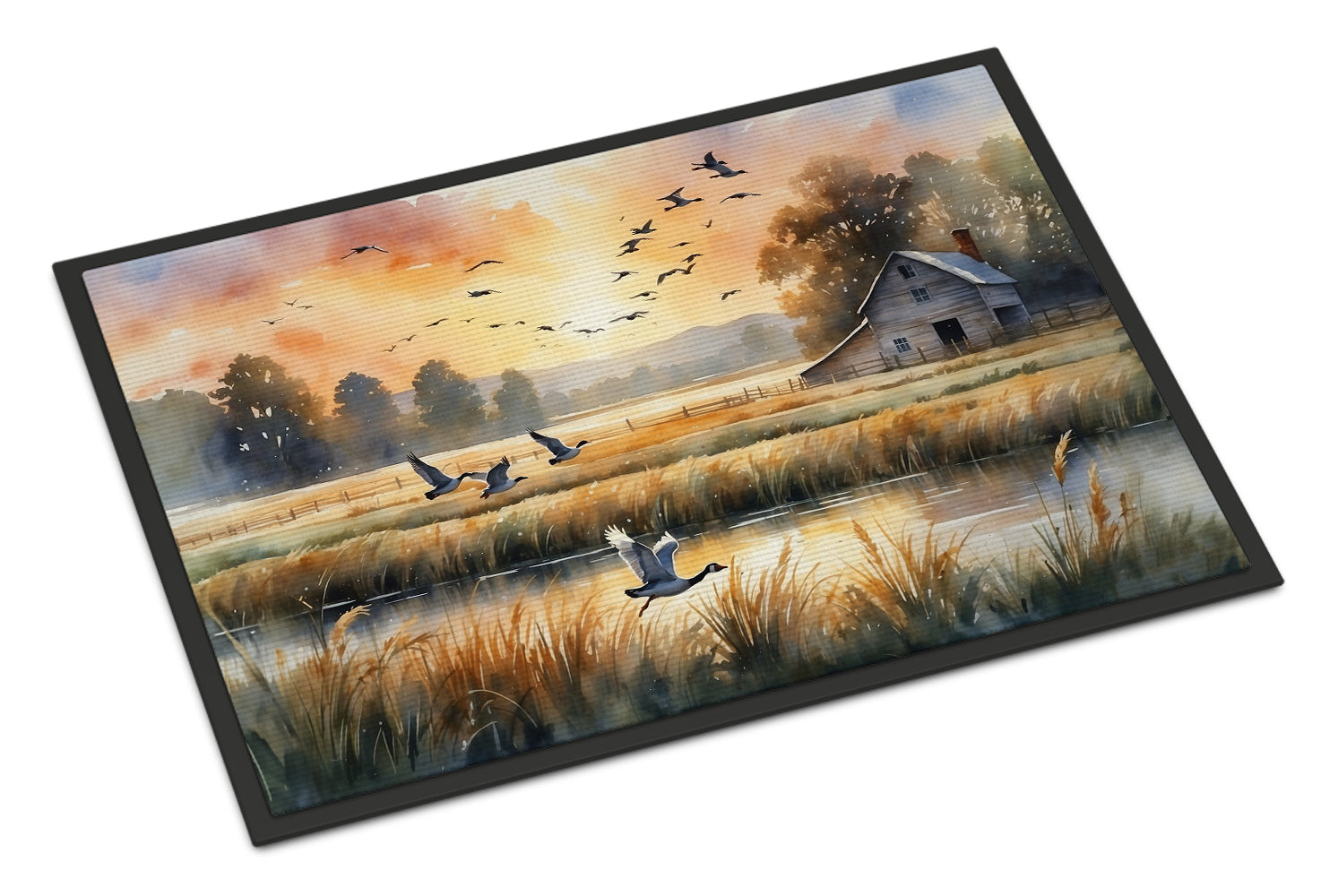 Geese in Flight Doormat Indoor Outdoor 18H X 27W Front Door Mat Rugs for Entryway, Non Slip Washable