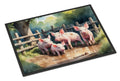 Piglets in the Mud Doormat Indoor Outdoor 18H X 27W Front Door Mat Rugs for Entryway, Non Slip Washable