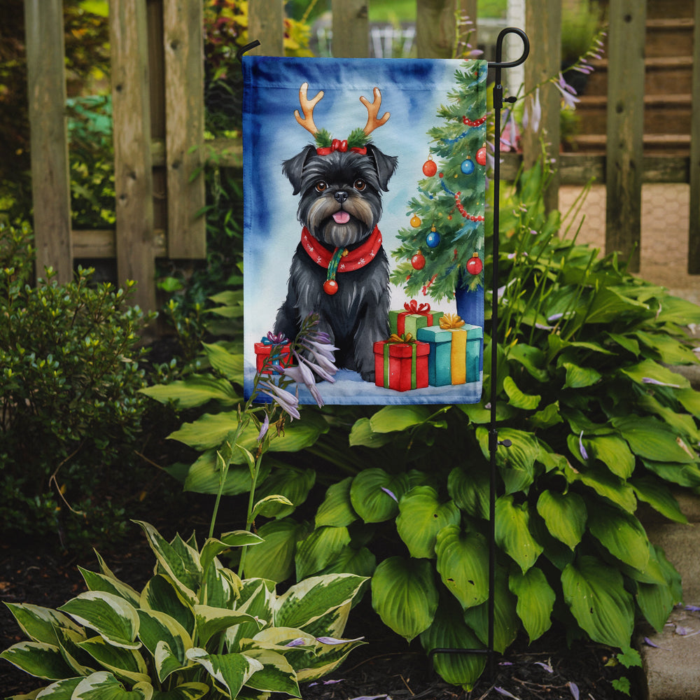 Affenpinscher Christmas Reindeer Garden Flag Mailbox Decorative Yard Banner Outside Patio Artwork for Flower Beds, Garden Size, Multicolor
