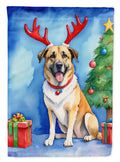 Anatolian Shepherd Dog Christmas Reindeer Garden Flag Mailbox Decorative Yard Banner Outside Patio Artwork for Flower Beds, Garden Size, Multicolor