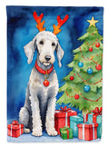 Bedlington Terrier Christmas Reindeer Garden Flag Mailbox Decorative Yard Banner Outside Patio Artwork for Flower Beds, Garden Size, Multicolor