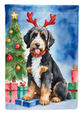 Bernedoodle Christmas Reindeer Garden Flag Mailbox Decorative Yard Banner Outside Patio Artwork for Flower Beds, Garden Size, Multicolor