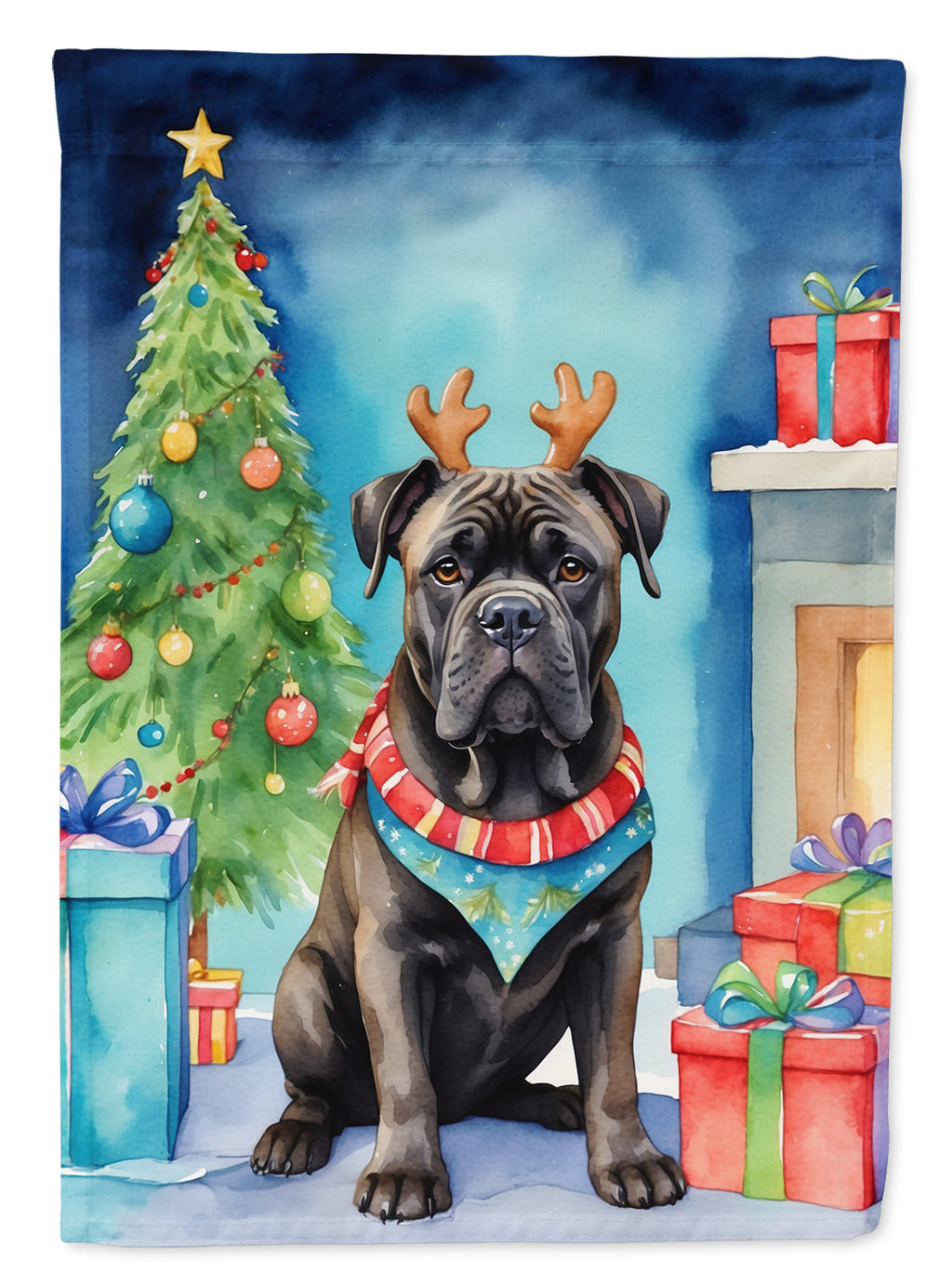 Cane Corso Christmas Reindeer Garden Flag Mailbox Decorative Yard Banner Outside Patio Artwork for Flower Beds, Garden Size, Multicolor