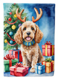 Cockapoo Christmas Reindeer Garden Flag Mailbox Decorative Yard Banner Outside Patio Artwork for Flower Beds, Garden Size, Multicolor