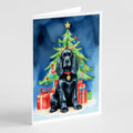 Black Cocker Spaniel Christmas Reindeer Greeting Cards Pack of 8 Blank Cards with Envelopes Whimsical A7 Size 5x7