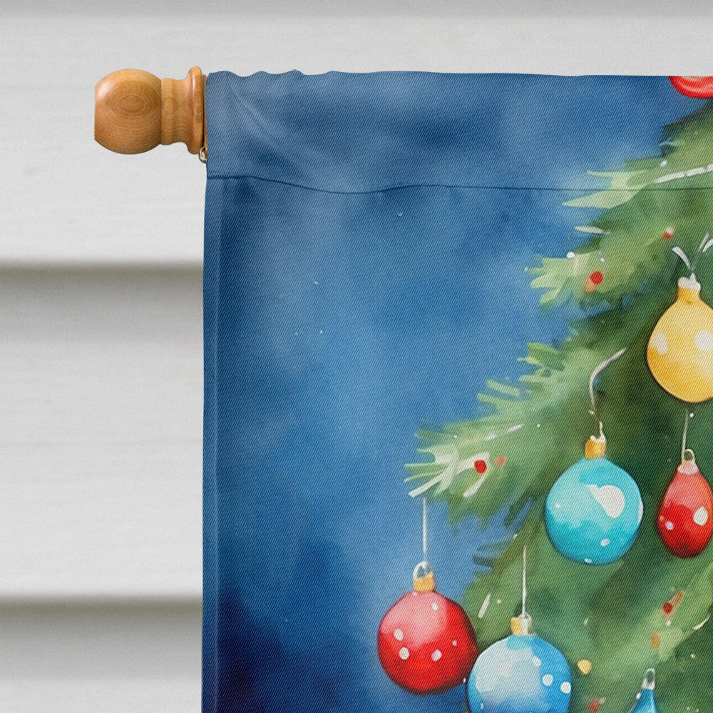 Chocolate Cocker Spaniel Christmas Reindeer House Flag 28x40 Porch Sleeve Pole Decorative Outside Yard Banner Artwork Wall Hanging, Polyester