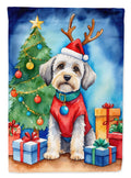 Dandie Dinmont Terrier Christmas Reindeer Garden Flag Mailbox Decorative Yard Banner Outside Patio Artwork for Flower Beds, Garden Size, Multicolor