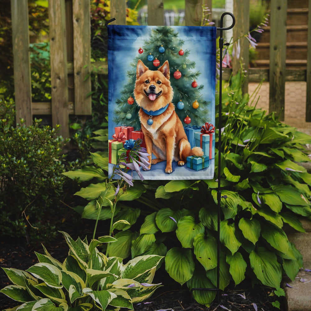 Finnish Spitz Christmas Reindeer Garden Flag Mailbox Decorative Yard Banner Outside Patio Artwork for Flower Beds, Garden Size, Multicolor