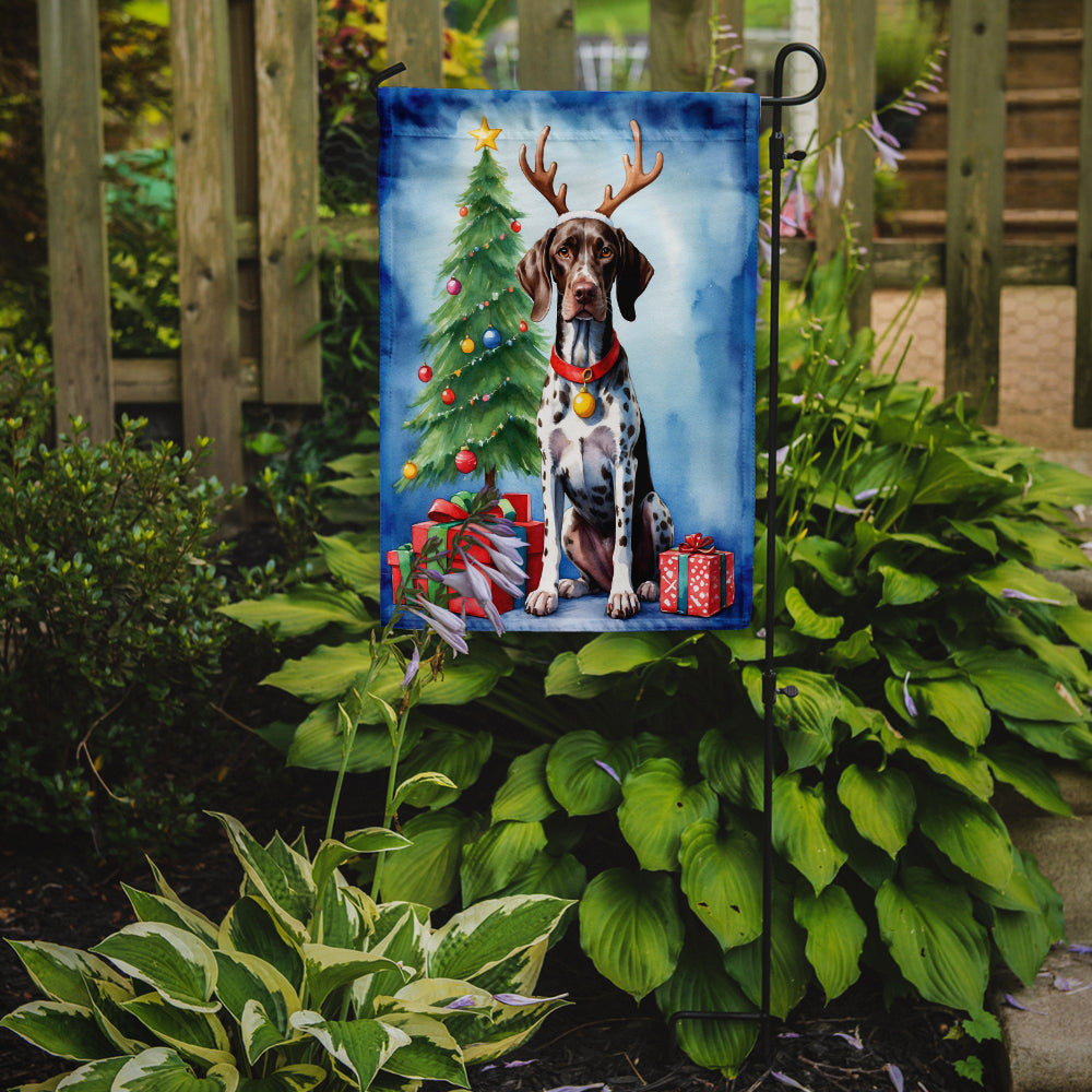 German Shorthaired Pointer Christmas Reindeer Garden Flag Mailbox Decorative Yard Banner Outside Patio Artwork for Flower Beds, Garden Size, Multicolor