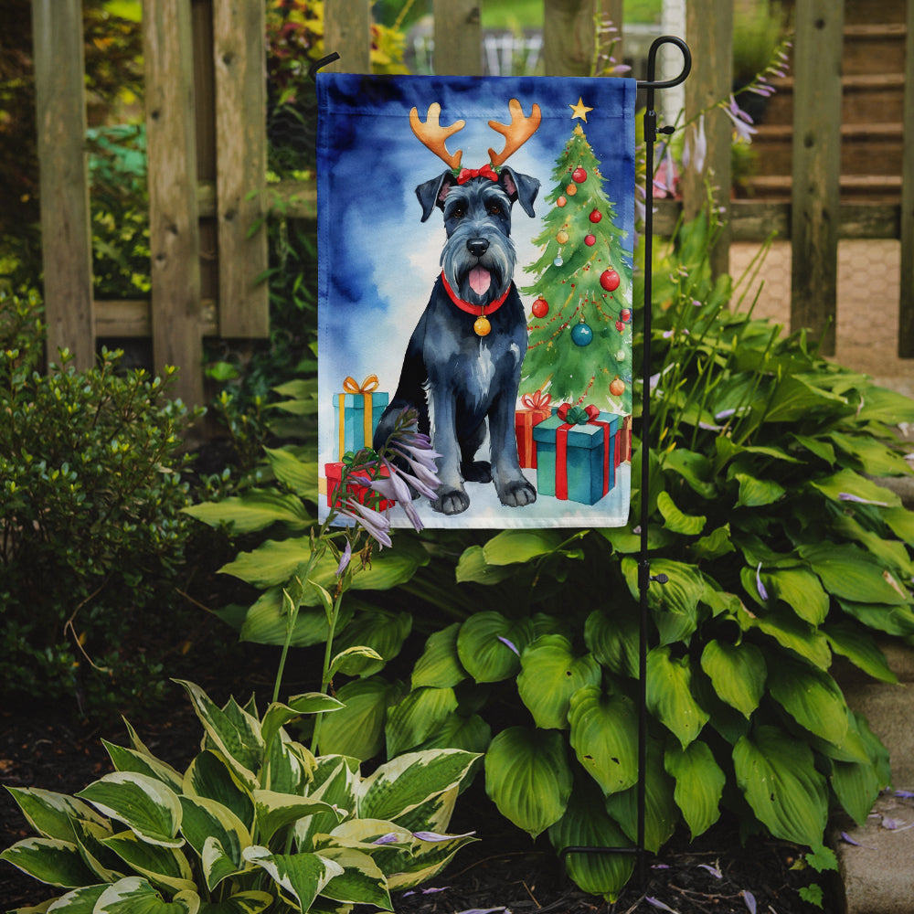 Giant Schnauzer Pointer Christmas Reindeer Garden Flag Mailbox Decorative Yard Banner Outside Patio Artwork for Flower Beds, Garden Size, Multicolor