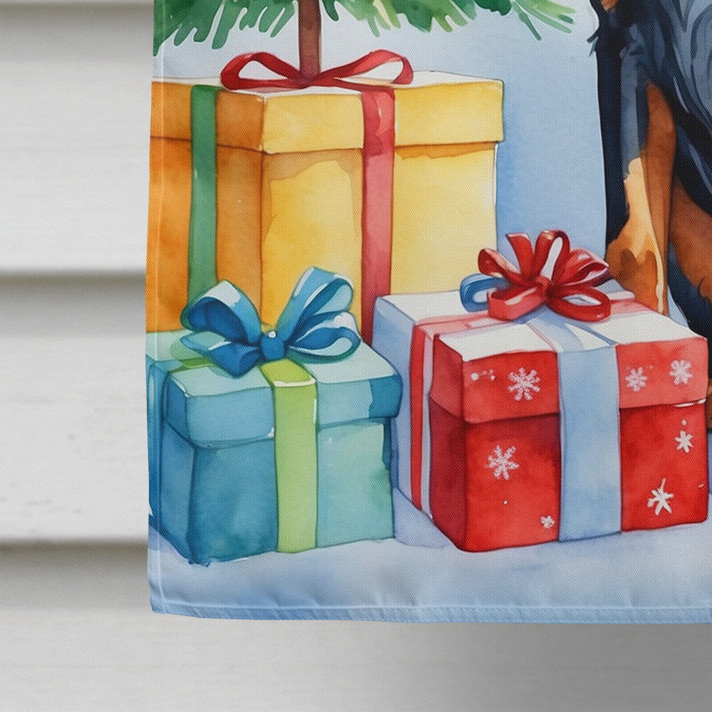 Gordon Setter Christmas Reindeer House Flag 28x40 Porch Sleeve Pole Decorative Outside Yard Banner Artwork Wall Hanging, Polyester