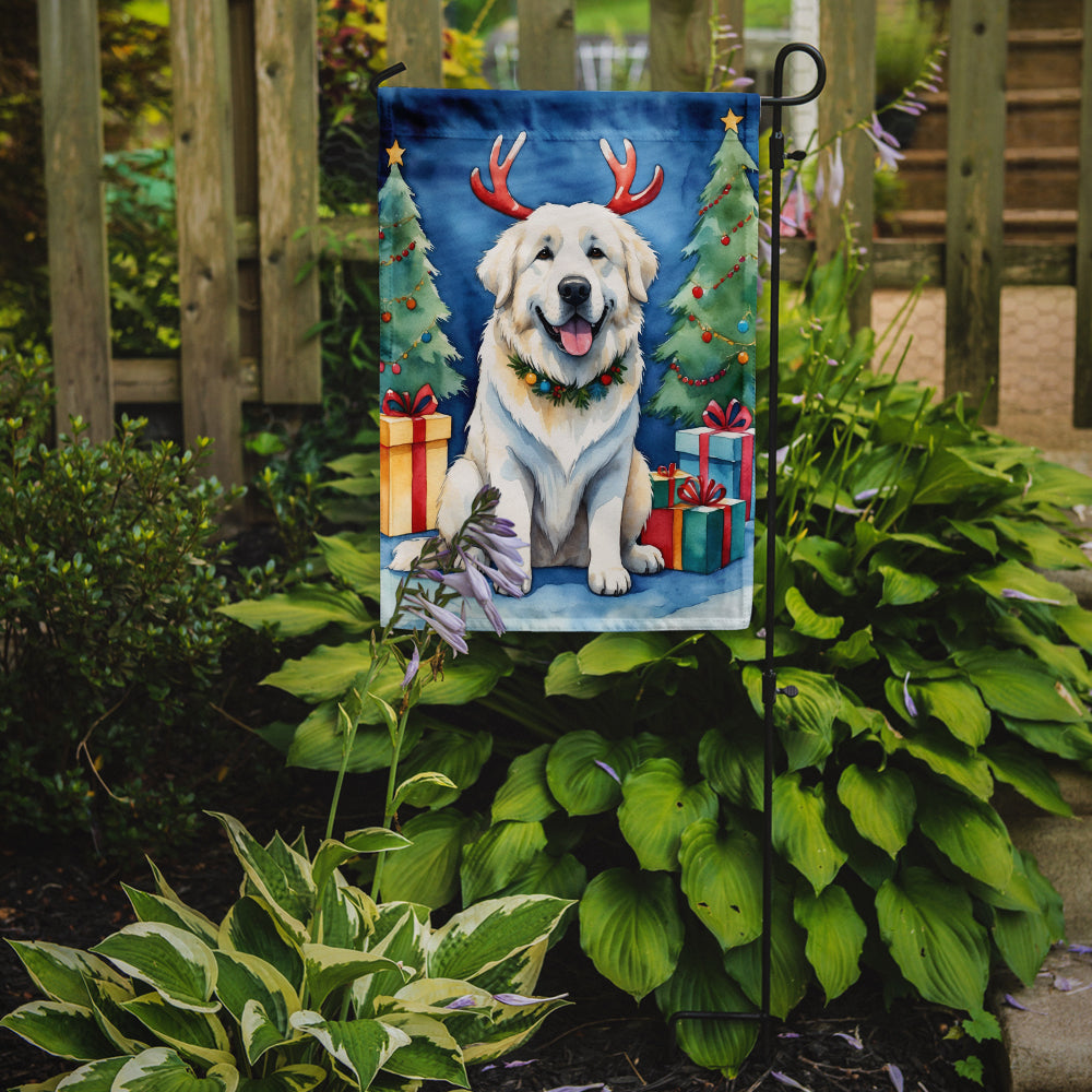 Great Pyrenees Christmas Reindeer Garden Flag Mailbox Decorative Yard Banner Outside Patio Artwork for Flower Beds, Garden Size, Multicolor