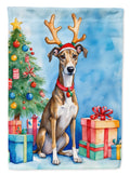 Brindle Greyhound Christmas Reindeer Garden Flag Mailbox Decorative Yard Banner Outside Patio Artwork for Flower Beds, Garden Size, Multicolor